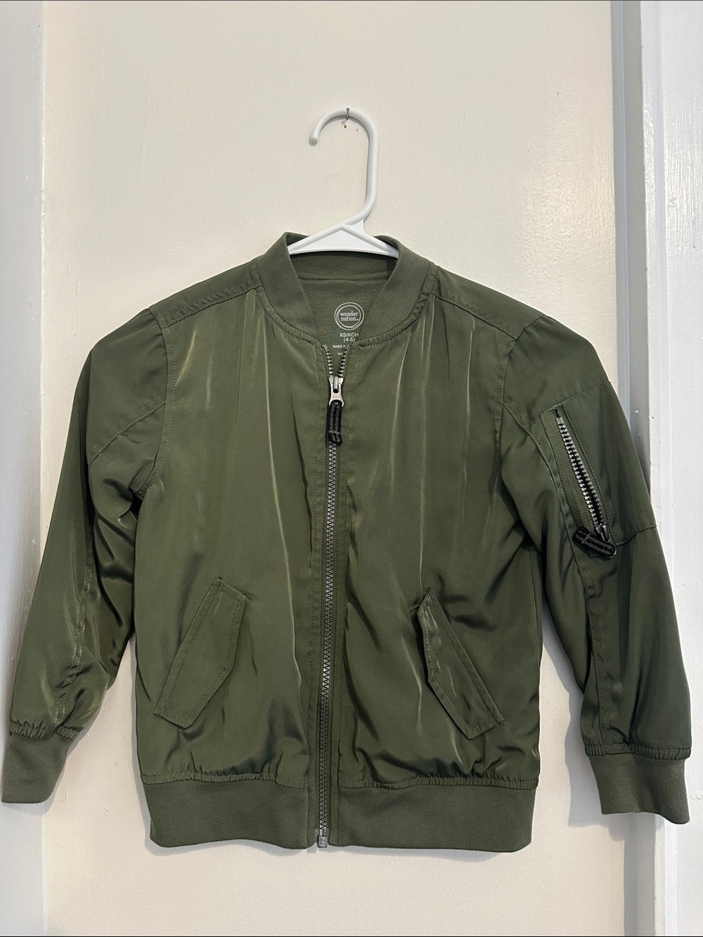 wonder nation Olive Green Bomber Jacket for Kids